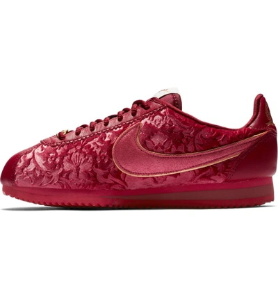 Shop Nike Classic Cortez Se Sneaker In Red/ Metallic Gold/ Summit