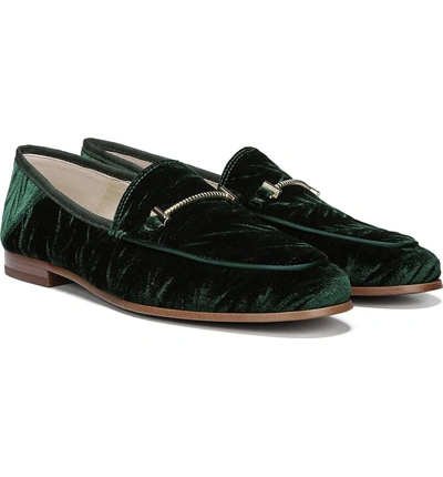 Shop Sam Edelman Lior Loafer In Emerald Velvet