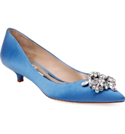 Badgley mischka vail embellished kitten heel pump online