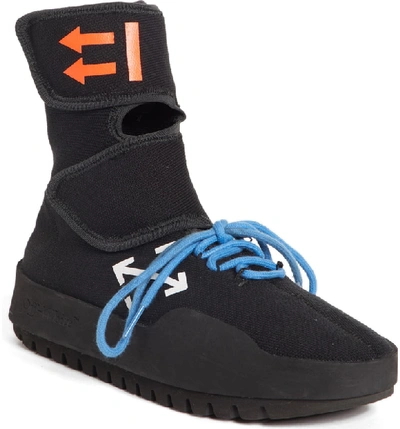 Shop Off-white Moto Wrap Sneaker In Black White