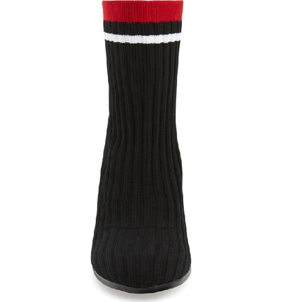 Shop Calvin Klein Antoinette Sock Knit Bootie In Black Fabric