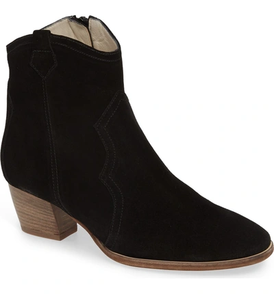 Shop Amalfi By Rangoni Raggio Western Bootie In Black Velour Suede