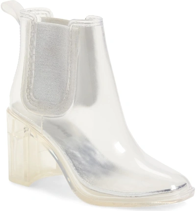 Shop Jeffrey Campbell Hurricane Waterproof Boot In Clear/ Silver