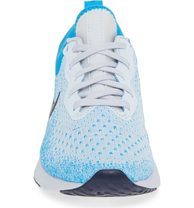 Shop Nike Odyssey React Running Shoe In Football Grey/ Blue Void/ Blue