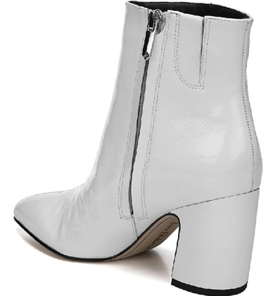 Shop Sam Edelman Hilty Bootie In Bright White Patent Leather