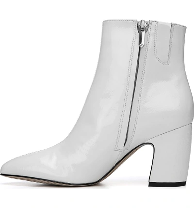 Shop Sam Edelman Hilty Bootie In Bright White Patent Leather