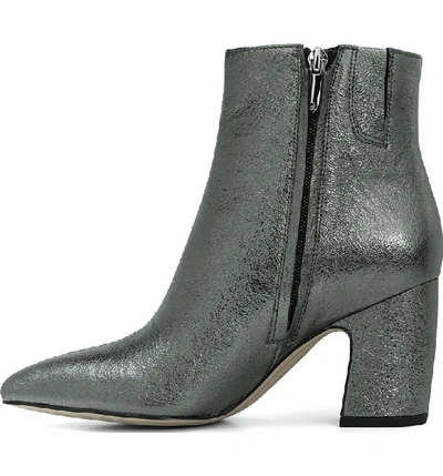 Shop Sam Edelman Hilty Bootie In Dark Pewter Leather