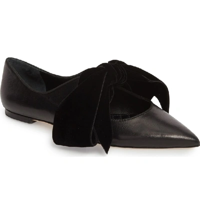 Shop Tory Burch Clara Bow Flat In Perfect Black