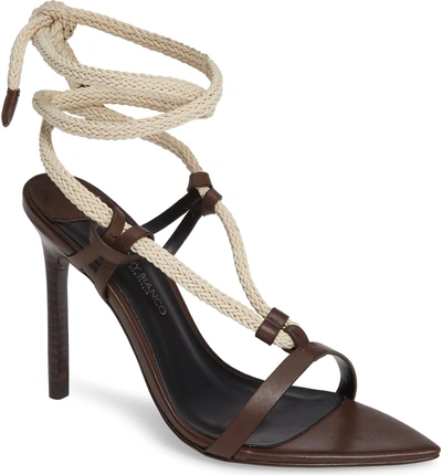 Shop Tony Bianco Manu Roped Sandal In Choc Como Leather