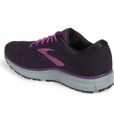 Shop Brooks Revel 2 Running Shoe In Black/ Purple/ Grey