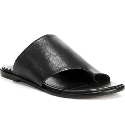 Vince Women's Edris Leather Slide Sandals In Black | ModeSens