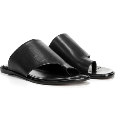 Vince Women's Edris Leather Slide Sandals In Black | ModeSens