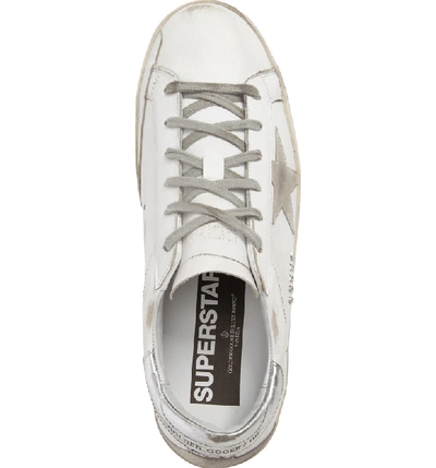 Shop Golden Goose Superstar Sneaker In White/ Silver