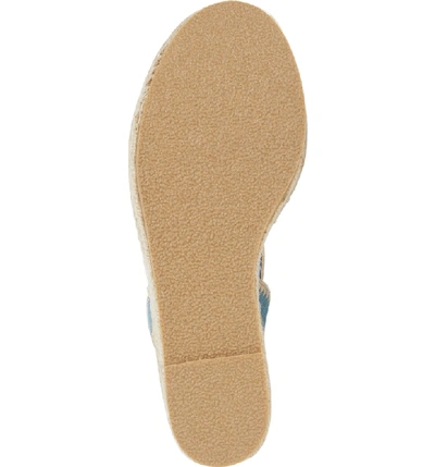 Shop Matisse Frenchie Wedge Sandal In Light Denim Fabric