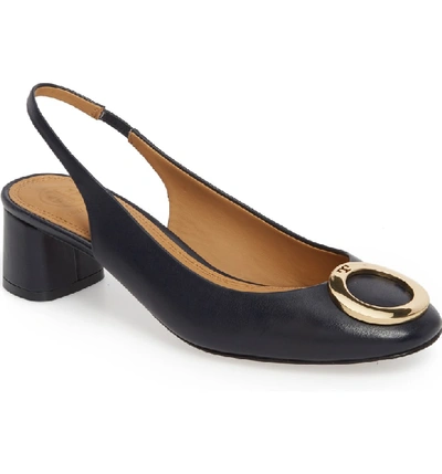 Shop Tory Burch Caterina Slingback Pump In Perfect Navy