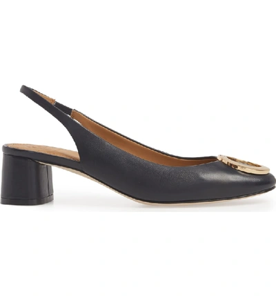 Shop Tory Burch Caterina Slingback Pump In Perfect Navy