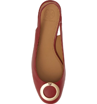 Shop Tory Burch Caterina Slingback Pump In Dark Redstone