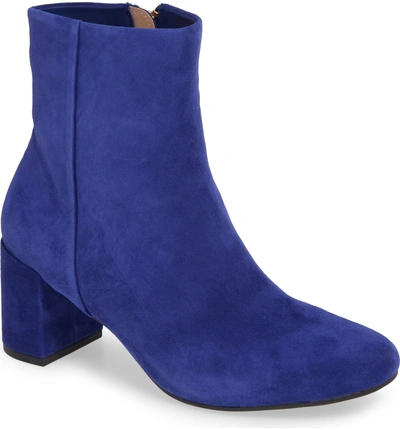 Shop Taryn Rose Cassidy Block Heel Bootie In Blue Suede