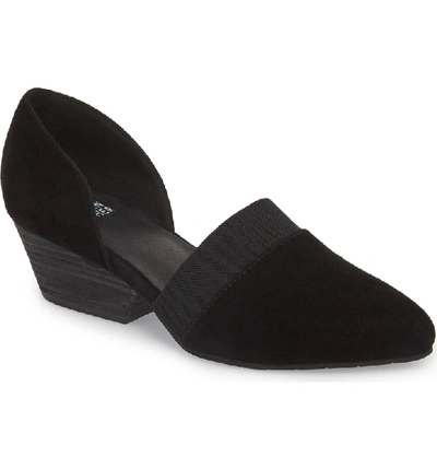 Shop Eileen Fisher Hilly D'orsay Pump In Black Suede