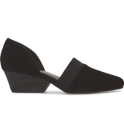 Shop Eileen Fisher Hilly D'orsay Pump In Black Suede