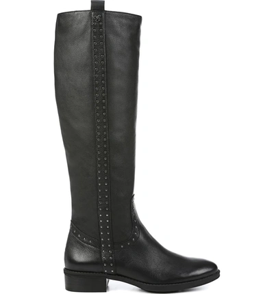 Shop Sam Edelman Prina Riding Boot In Black Leather