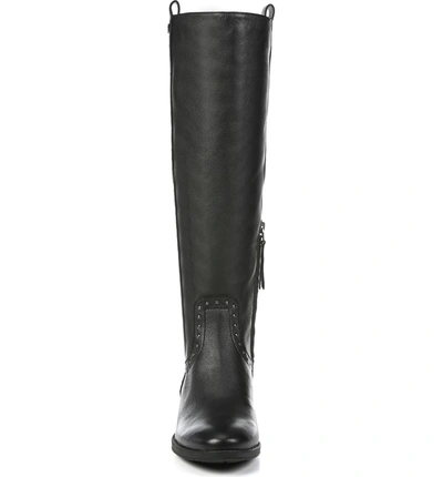 Shop Sam Edelman Prina Riding Boot In Black Leather