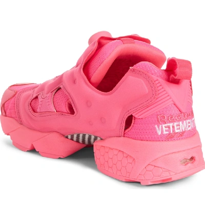 Shop Vetements Instapump Fury Sneaker In Fluo Pink