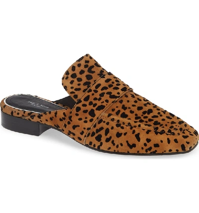 Shop Rag & Bone Aslen Loafer Mule In Tan Cheetah Suede
