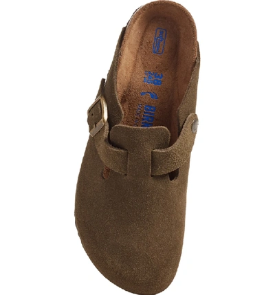 Shop Birkenstock 'boston' Soft Footbed Clog In Forest Suede