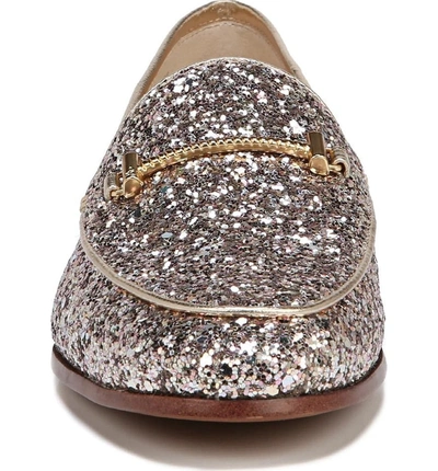 Shop Sam Edelman Lior Loafer In Molten Gold Glitter Fabric