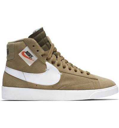 Shop Nike Blazer Mid Rebel Sneaker In Olive/ White/ Black