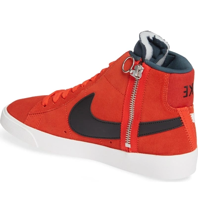 Shop Nike Blazer Mid Rebel Sneaker In Habanero/ White/ Black/ Spruce