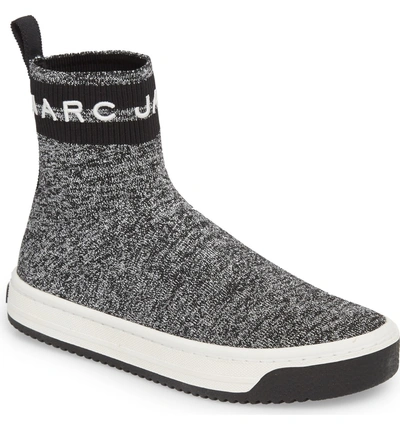 Shop Marc Jacobs Dart Sock Knit Sneaker In Silver Multi