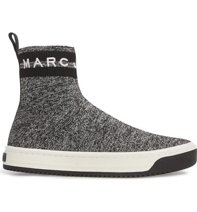 Shop Marc Jacobs Dart Sock Knit Sneaker In Silver Multi