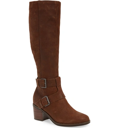 Shop Gentle Souls Verona Knee-high Riding Boot In Walnut Suede