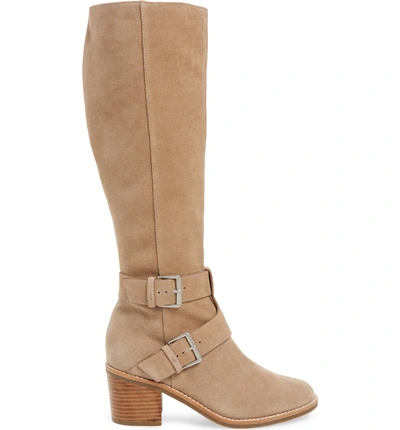 Shop Gentle Souls By Kenneth Cole Verona Knee-high Riding Boot In Camel Suede
