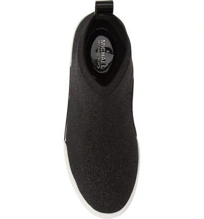 Shop Michael Michael Kors Grover Sneaker In Gunmetal Knit