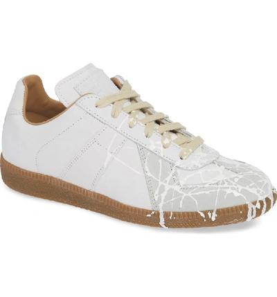 Shop Maison Margiela Replica Paint Splatter Sneaker In White