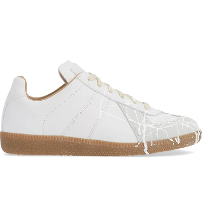 Shop Maison Margiela Replica Paint Splatter Sneaker In White