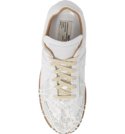 Shop Maison Margiela Replica Paint Splatter Sneaker In White