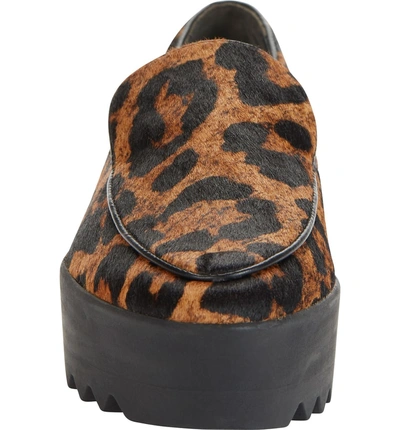 Shop Donna Karan Genuine Calf Hair Platform Loafer In Camel/ Multi Print Calf Hair