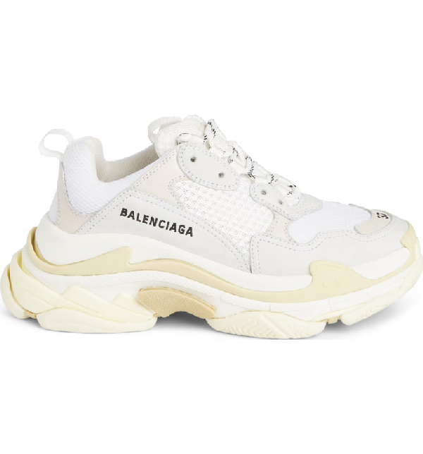 balenciaga triple s cream clear sole