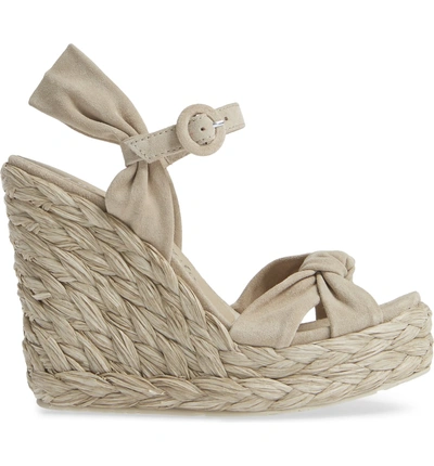 Shop Pedro Garcia Talise Espadrille Wedge Sandal In Linen Velour