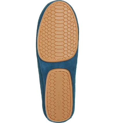 Shop Yosi Samra Samara Foldable Ballet Flat In Teal Suede