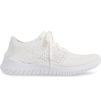 Shop Nike Free Rn Flyknit 2018 Running Shoe In White/ White
