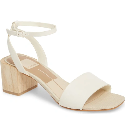 Shop Dolce Vita Zarita Blunted Toe Sandal In Off White