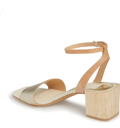 Shop Dolce Vita Zarita Blunted Toe Sandal In Light Gold