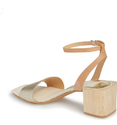 Dolce Vita Women s Zarita Leather Block Heel Sandals In Metallic