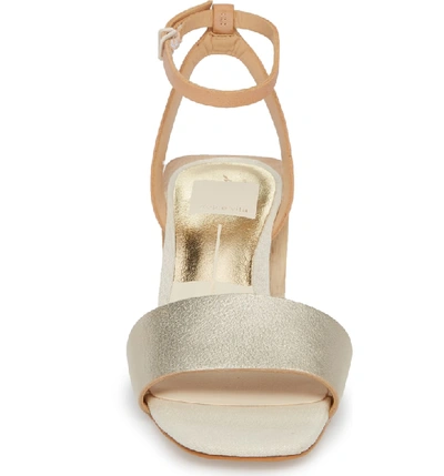 Shop Dolce Vita Zarita Blunted Toe Sandal In Light Gold