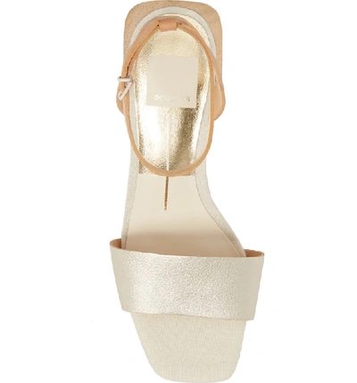 Shop Dolce Vita Zarita Blunted Toe Sandal In Light Gold